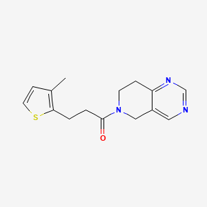 molecular formula C15H17N3OS B2474028 1-(7,8-dihydropyrido[4,3-d]pyrimidin-6(5H)-yl)-3-(3-methylthiophen-2-yl)propan-1-one CAS No. 1797712-04-9