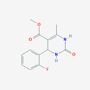 molecular formula C13H13FN2O3 B2474044 4-(2-氟苯基)-6-甲基-2-氧代-1,2,3,4-四氢嘧啶-5-羧酸甲酯 CAS No. 302821-60-9