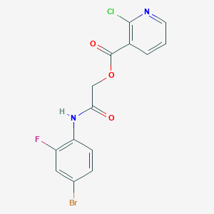 molecular formula C14H9BrClFN2O3 B2474047 [(4-Bromo-2-fluorophenyl)carbamoyl]methyl 2-chloropyridine-3-carboxylate CAS No. 389811-06-7
