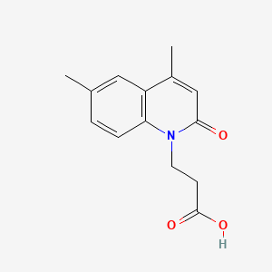 molecular formula C14H15NO3 B2474051 3-(4,6-Dimethyl-2-oxo-2H-quinolin-1-yl)-propionic acid CAS No. 370841-34-2