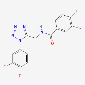 molecular formula C15H9F4N5O B2474052 N-((1-(3,4-difluorophenyl)-1H-tetrazol-5-yl)methyl)-3,4-difluorobenzamide CAS No. 942000-06-8
