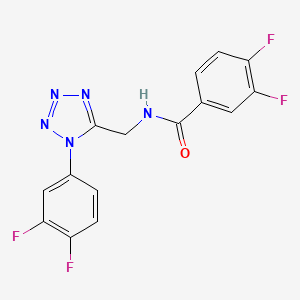 molecular formula C15H9F4N5O B2474052 N-((1-(3,4-difluorophényl)-1H-tétrazol-5-yl)méthyl)-3,4-difluorobenzamide CAS No. 942000-06-8