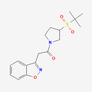 2-(Benzo[d]isoxazol-3-yl)-1-(3-(tert-butylsulfonyl)pyrrolidin-1-yl)ethanone
