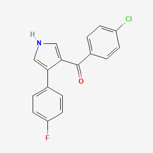 molecular formula C17H11ClFNO B2474060 (4-chlorophenyl)[4-(4-fluorophenyl)-1H-pyrrol-3-yl]methanone CAS No. 478031-44-6