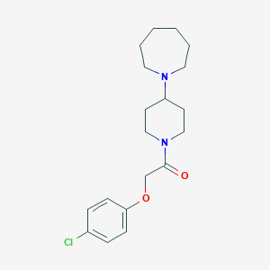 molecular formula C19H27ClN2O2 B247407 1-[4-(Azepan-1-yl)piperidin-1-yl]-2-(4-chlorophenoxy)ethanone 