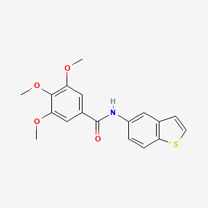 molecular formula C18H17NO4S B2474076 N-(benzo[b]thiophen-5-yl)-3,4,5-trimethoxybenzamide CAS No. 477502-71-9