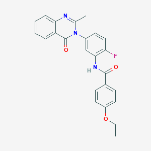 4-ethoxy-N-(2-fluoro-5-(2-methyl-4-oxoquinazolin-3(4H)-yl)phenyl)benzamide