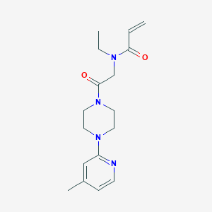 molecular formula C17H24N4O2 B2474115 N-Ethyl-N-[2-[4-(4-methylpyridin-2-yl)piperazin-1-yl]-2-oxoethyl]prop-2-enamide CAS No. 2324340-04-5