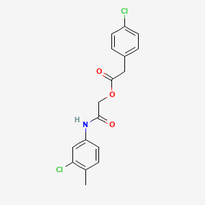 molecular formula C17H15Cl2NO3 B2474119 [2-(3-Chloro-4-methylanilino)-2-oxoethyl] 2-(4-chlorophenyl)acetate CAS No. 391239-68-2