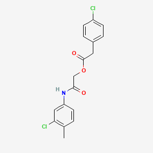 molecular formula C17H15Cl2NO3 B2474119 [2-(3-氯-4-甲基苯胺基)-2-氧代乙基] 2-(4-氯苯基)乙酸酯 CAS No. 391239-68-2