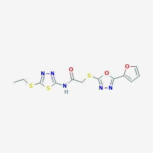 N-(5-(ethylthio)-1,3,4-thiadiazol-2-yl)-2-((5-(furan-2-yl)-1,3,4-oxadiazol-2-yl)thio)acetamide