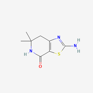 molecular formula C8H11N3OS B2474122 2-Amino-6,7-dihydro-6,6-dimethylthiazolo[5,4-c]pyridin-4(5H)-one CAS No. 1000800-87-2