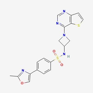 4-(2-methyl-1,3-oxazol-4-yl)-N-(1-{thieno[3,2-d]pyrimidin-4-yl}azetidin-3-yl)benzene-1-sulfonamide