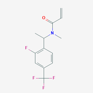 molecular formula C13H13F4NO B2474140 N-[1-[2-Fluoro-4-(trifluoromethyl)phenyl]ethyl]-N-methylprop-2-enamide CAS No. 2411277-97-7