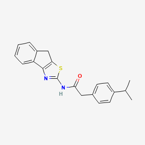 molecular formula C21H20N2OS B2474143 N-(8H-吲哚并[1,2-d]噻唑-2-基)-2-(4-异丙基苯基)乙酰胺 CAS No. 923429-58-7