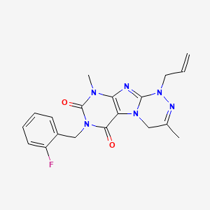 1-allyl-7-(2-fluorobenzyl)-3,9-dimethyl-1,4-dihydro-[1,2,4]triazino[3,4-f]purine-6,8(7H,9H)-dione
