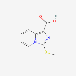 molecular formula C9H8N2O2S B2474156 3-(Methylsulfanyl)imidazo[1,5-a]pyridine-1-carboxylic acid CAS No. 76259-06-8