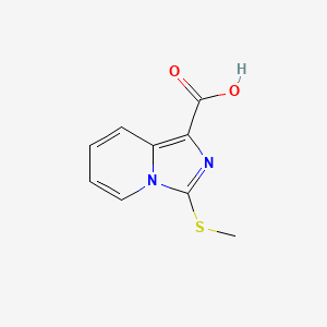 molecular formula C9H8N2O2S B2474156 3-(甲硫基)咪唑并[1,5-a]吡啶-1-羧酸 CAS No. 76259-06-8