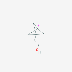 molecular formula C7H11IO B2474162 2-(3-Iodo-1-bicyclo[1.1.1]pentanyl)ethanol CAS No. 2242693-92-9