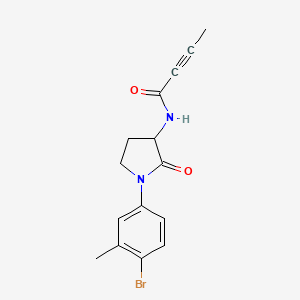 N-[1-(4-bromo-3-methylphenyl)-2-oxopyrrolidin-3-yl]but-2-ynamide