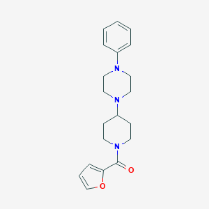 molecular formula C20H25N3O2 B247417 1-[1-(2-Furoyl)-4-piperidinyl]-4-phenylpiperazine 