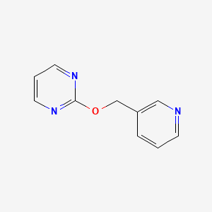 molecular formula C10H9N3O B2474174 2-[(Pyridin-3-yl)methoxy]pyrimidine CAS No. 2202464-12-6