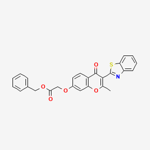 molecular formula C26H19NO5S B2474178 benzyl {[3-(1,3-benzothiazol-2-yl)-2-methyl-4-oxo-4H-chromen-7-yl]oxy}acetate CAS No. 314745-65-8