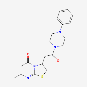 7-methyl-3-(2-oxo-2-(4-phenylpiperazin-1-yl)ethyl)-2H-thiazolo[3,2-a]pyrimidin-5(3H)-one
