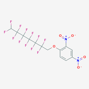 molecular formula C13H6F12N2O5 B2474182 7-(2,4-Dinitrophenoxy)-1,1,2,2,3,3,4,4,5,5,6,6-dodecafluoroheptane CAS No. 10368-42-0