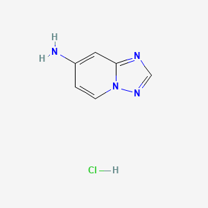 molecular formula C6H7ClN4 B2474185 [1,2,4]Triazolo[1,5-a]pyridin-7-amine;hydrochloride CAS No. 2309474-14-2