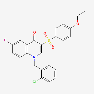 molecular formula C24H19ClFNO4S B2474187 1-[(2-chlorophenyl)methyl]-3-(4-ethoxybenzenesulfonyl)-6-fluoro-1,4-dihydroquinolin-4-one CAS No. 866845-91-2