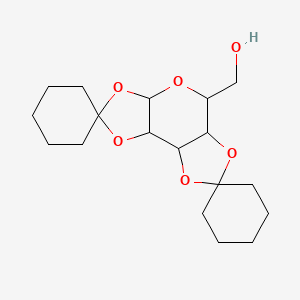 molecular formula C18H28O6 B2474188 (9,11,14,16,18-Pentaoxadispiro[cyclohexane-1,4'-tricyclo[7.3.0.0<2,6>]dodecane-11',1''-cyclohexane]-13-yl)methan-1-ol CAS No. 1093405-82-3