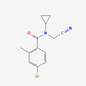 molecular formula C13H13BrN2O B2474189 4-bromo-N-(cyanomethyl)-N-cyclopropyl-2-methylbenzamide CAS No. 1252544-36-7