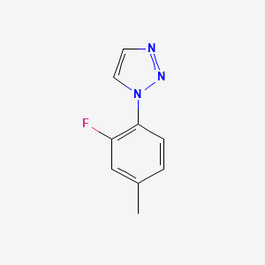molecular formula C9H8FN3 B2474197 1-(2-Fluoro-4-methylphenyl)triazole CAS No. 2320468-26-4