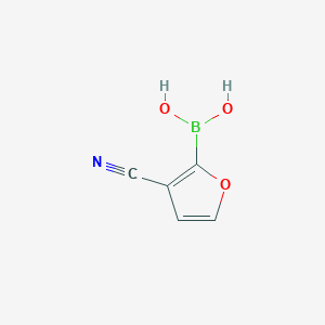 molecular formula C5H4BNO3 B2474198 (3-氰基呋喃-2-基)硼酸 CAS No. 1314881-06-5
