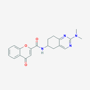 molecular formula C20H20N4O3 B2474200 N-[2-(二甲氨基)-5,6,7,8-四氢喹唑啉-6-基]-4-氧代-4H-色满-2-甲酰胺 CAS No. 2097862-23-0