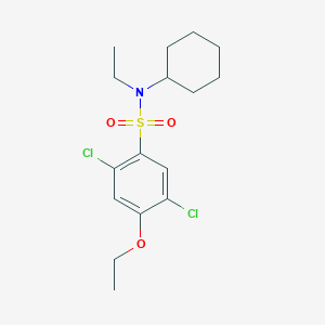 molecular formula C16H23Cl2NO3S B2474203 2,5-dichloro-N-cyclohexyl-4-ethoxy-N-ethylbenzene-1-sulfonamide CAS No. 1206148-45-9