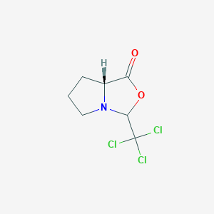 molecular formula C7H8Cl3NO2 B2474209 (7aR)-3-(三氯甲基)四氢吡咯并[1,2-c]噁唑-1(3H)-酮 CAS No. 1263774-42-0