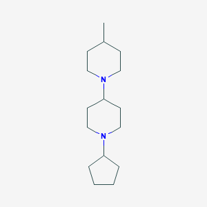 molecular formula C16H30N2 B247421 1'-Cyclopentyl-4-methyl-1,4'-bipiperidine 