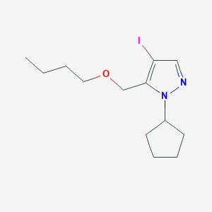 molecular formula C13H21IN2O B2474213 5-(butoxymethyl)-1-cyclopentyl-4-iodo-1H-pyrazole CAS No. 1856087-64-3