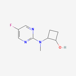 molecular formula C9H12FN3O B2474214 2-[(5-Fluoropyrimidin-2-yl)(methyl)amino]cyclobutan-1-ol CAS No. 2199302-67-3