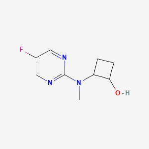 molecular formula C9H12FN3O B2474214 2-[(5-氟嘧啶-2-基)(甲基)氨基]环丁醇 CAS No. 2199302-67-3