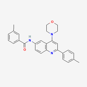 1-(3-Chlorophenyl)-4-{3-[4-(2-ethyl-1,3-thiazol-4-yl)phenyl]-1,2,4-oxadiazol-5-yl}pyrrolidin-2-one