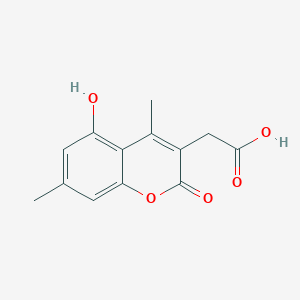 molecular formula C13H12O5 B2474222 2-(5-hydroxy-4,7-dimethyl-2-oxo-2H-chromen-3-yl)acetic acid CAS No. 873414-53-0