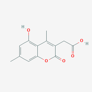 molecular formula C13H12O5 B2474222 2-(5-ヒドロキシ-4,7-ジメチル-2-オキソ-2H-クロメン-3-イル)酢酸 CAS No. 873414-53-0