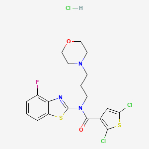 2,5-dichloro-N-(4-fluorobenzo[d]thiazol-2-yl)-N-(3-morpholinopropyl)thiophene-3-carboxamide hydrochloride