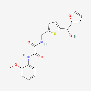 molecular formula C19H18N2O5S B2474233 N1-((5-(furan-2-yl(hydroxy)methyl)thiophen-2-yl)methyl)-N2-(2-methoxyphenyl)oxalamide CAS No. 1788771-24-3