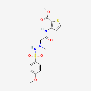 Methyl 3-[(2-{2-[(4-methoxyphenyl)sulfonyl]-1-methylhydrazino}acetyl)amino]-2-thiophenecarboxylate