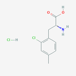 molecular formula C10H13Cl2NO2 B2474250 (R)-2-Amino-3-(2-chloro-4-methylphenyl)propanoic acid hydrochloride CAS No. 2503155-61-9