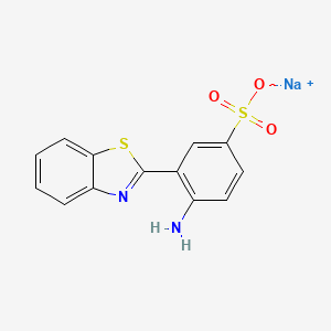 molecular formula C13H9N2NaO3S2 B2474253 4-氨基-3-(1,3-苯并噻唑-2-基)苯-1-磺酸钠 CAS No. 1264044-33-8